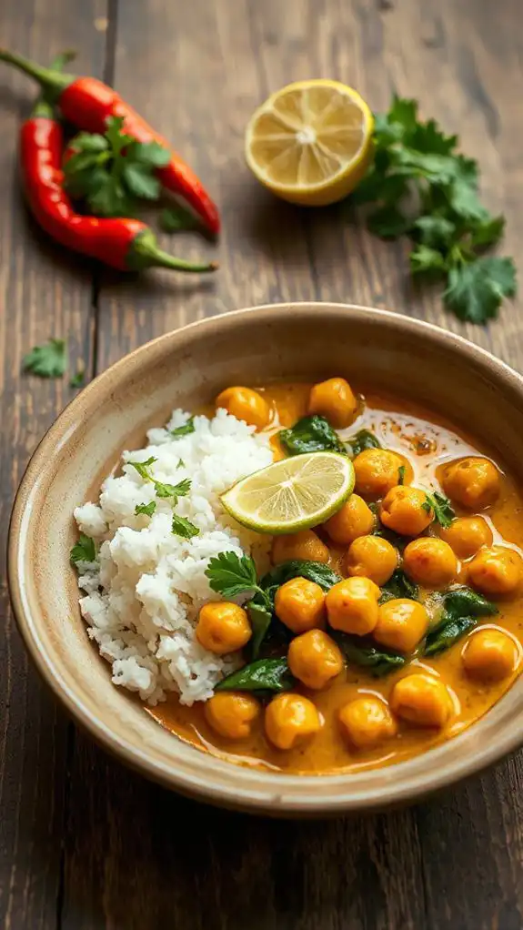 coconut curry with chickpeas