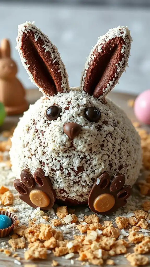coconut eared chocolate dessert