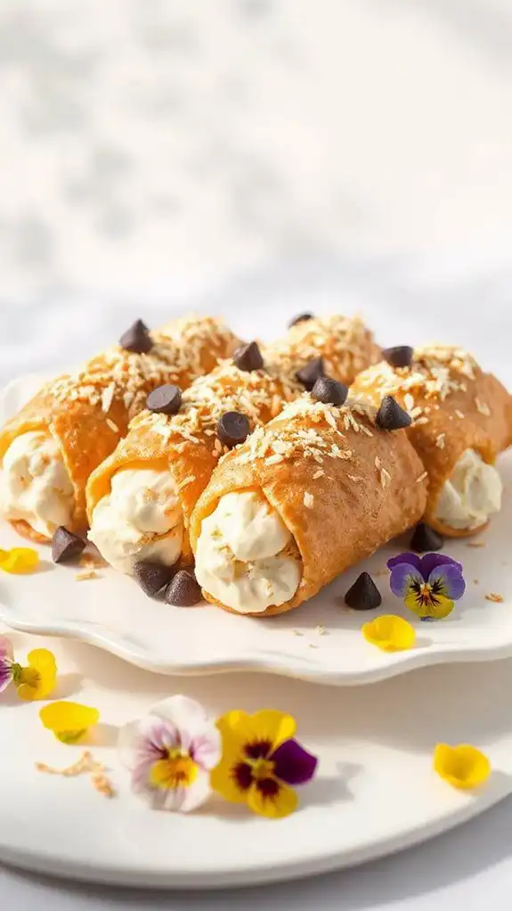 coconut filled pastry dessert coconut filled pastry dessert