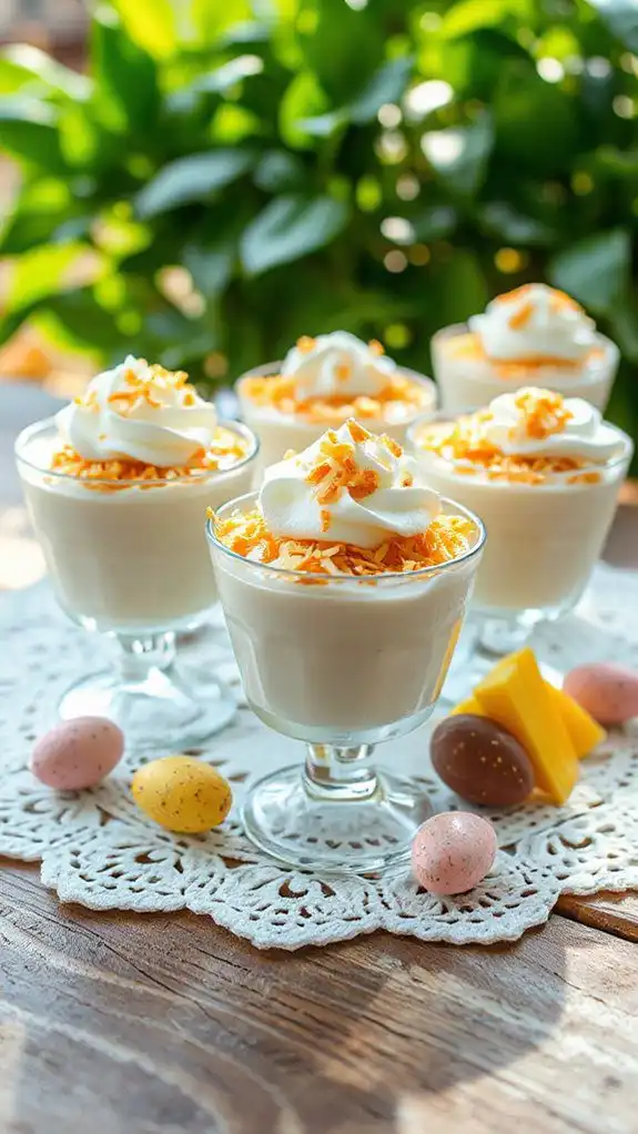coconut flavored dessert cups