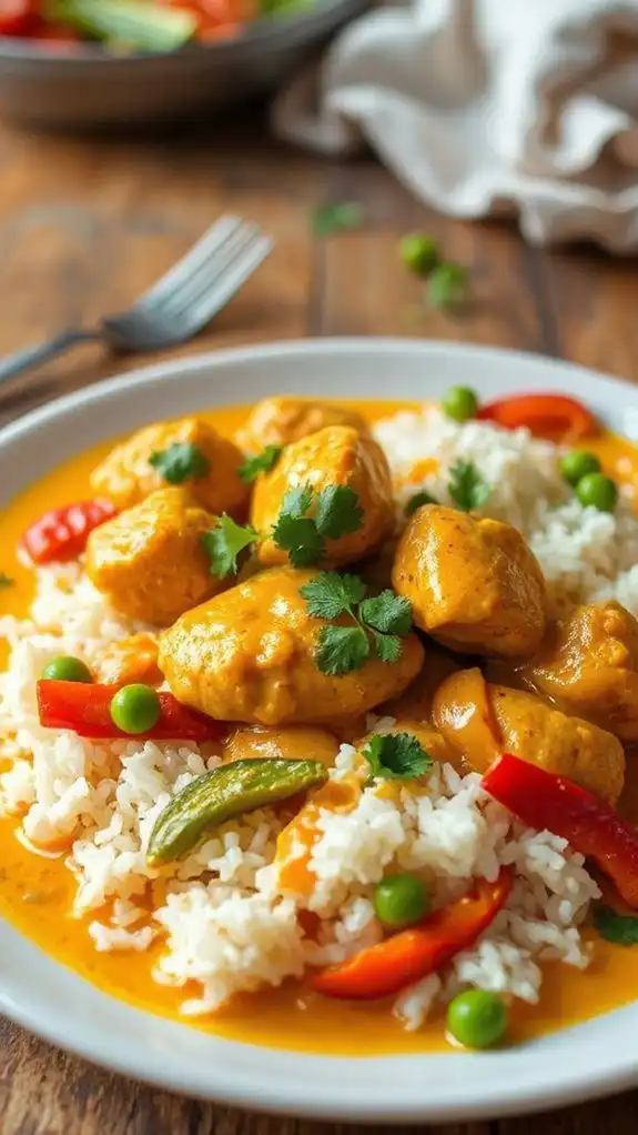 coconut infused chicken curry