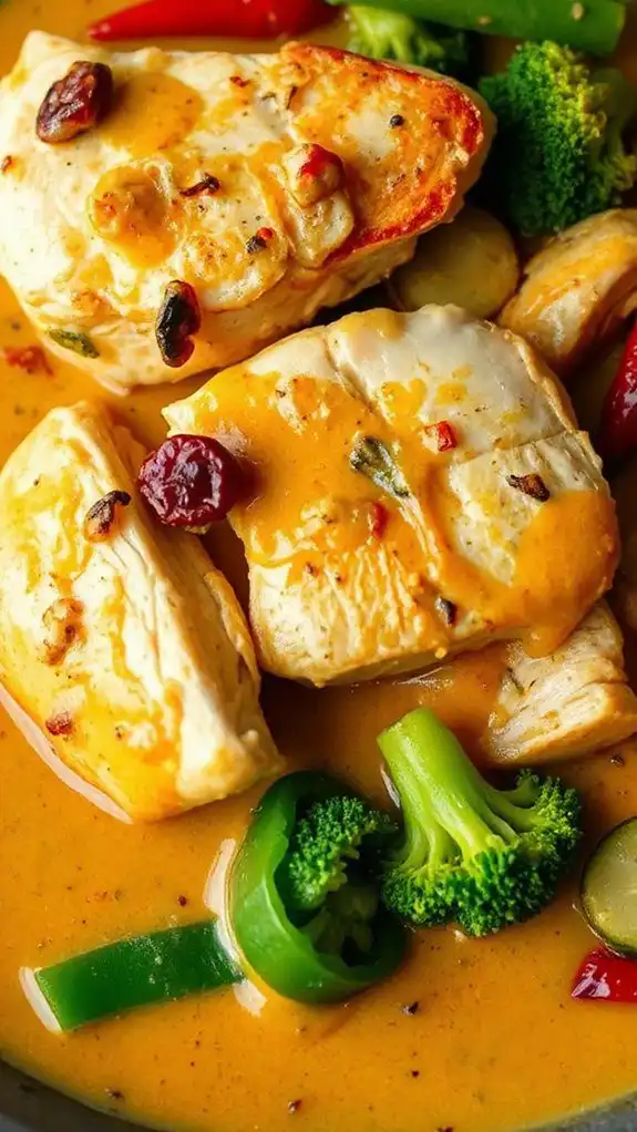 coconut infused chicken curry