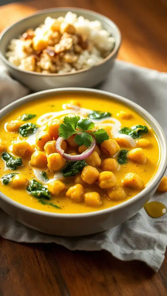 coconut infused chickpea curry