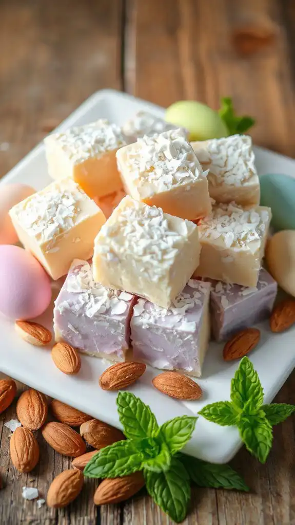 coconut infused creamy fudge
