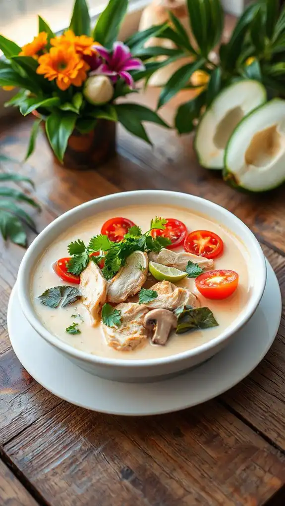 coconut infused thai chicken soup coconut infused thai chicken soup