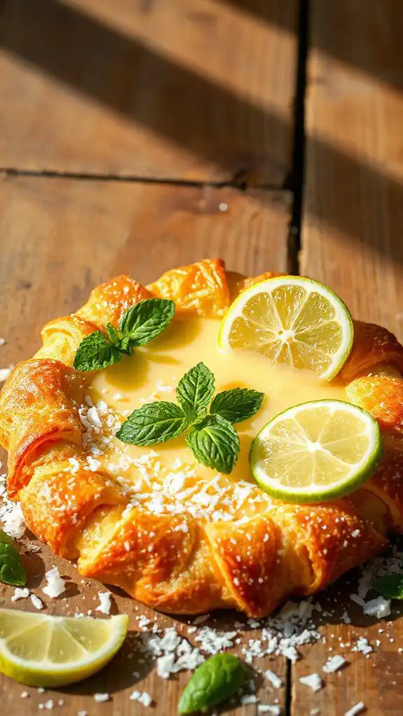 coconut lime filled tart