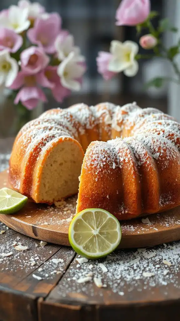 coconut lime flavored coffee cake