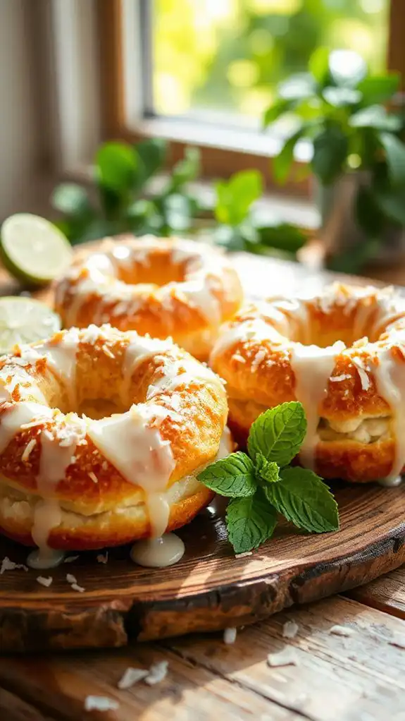 coconut lime flavored pastry