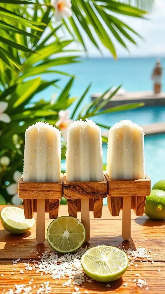 coconut lime frozen treat
