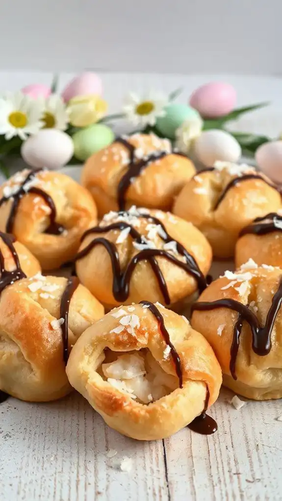 coconut macaroon filled pastries