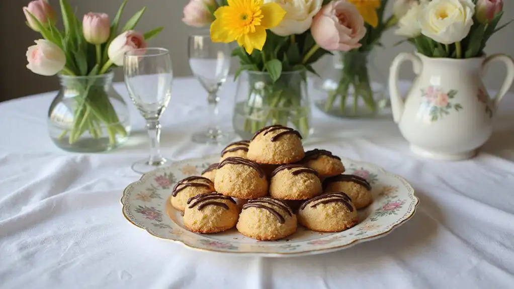 coconut macaroons with drizzle coconut macaroons with drizzle