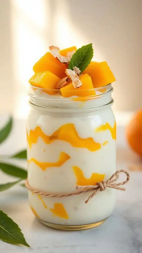 coconut mango flavored dessert coconut mango flavored dessert