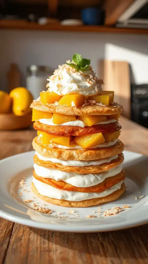 coconut mango layered dessert coconut mango layered dessert