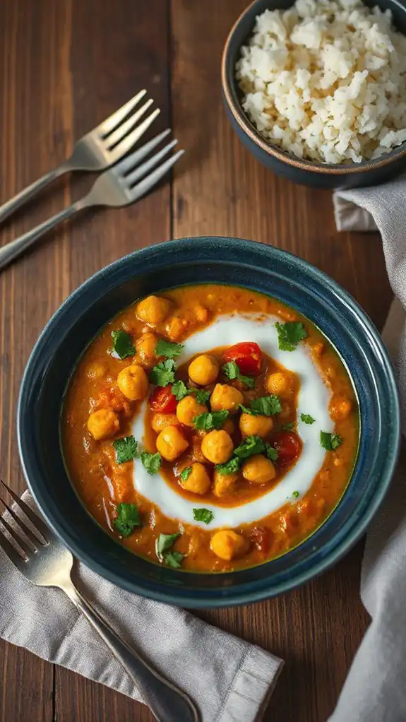 coconut milk chickpea curry