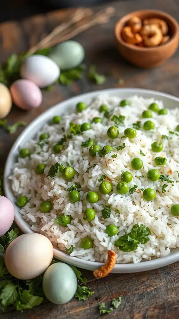 coconut rice with peas coconut rice with peas