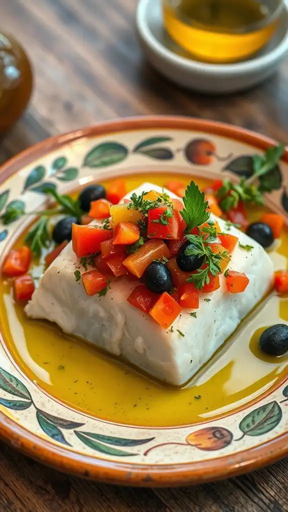 cod topped with salsa