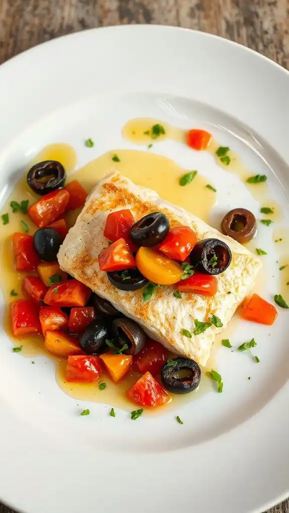 cod topped with salsa
