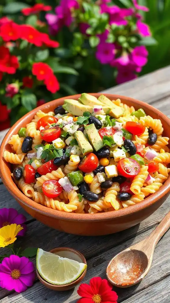 colorful and flavorful pasta