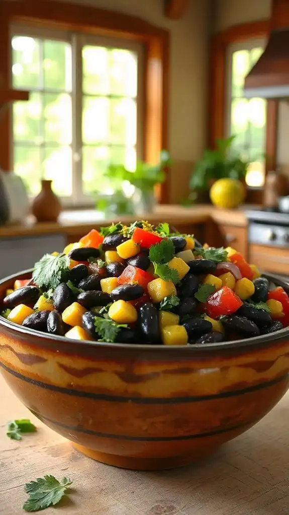 colorful bean and corn mix