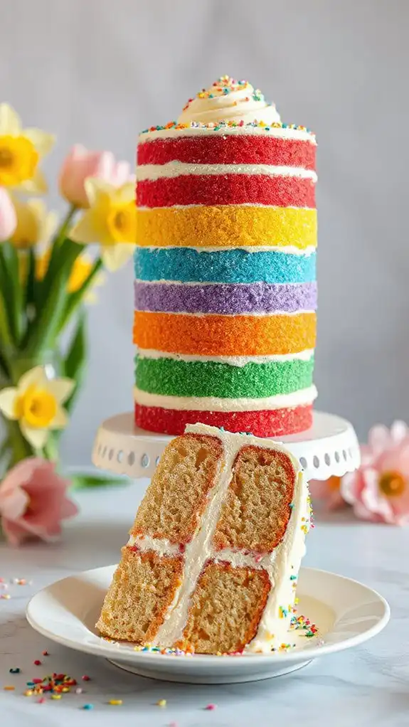 colorful cake with sprinkles