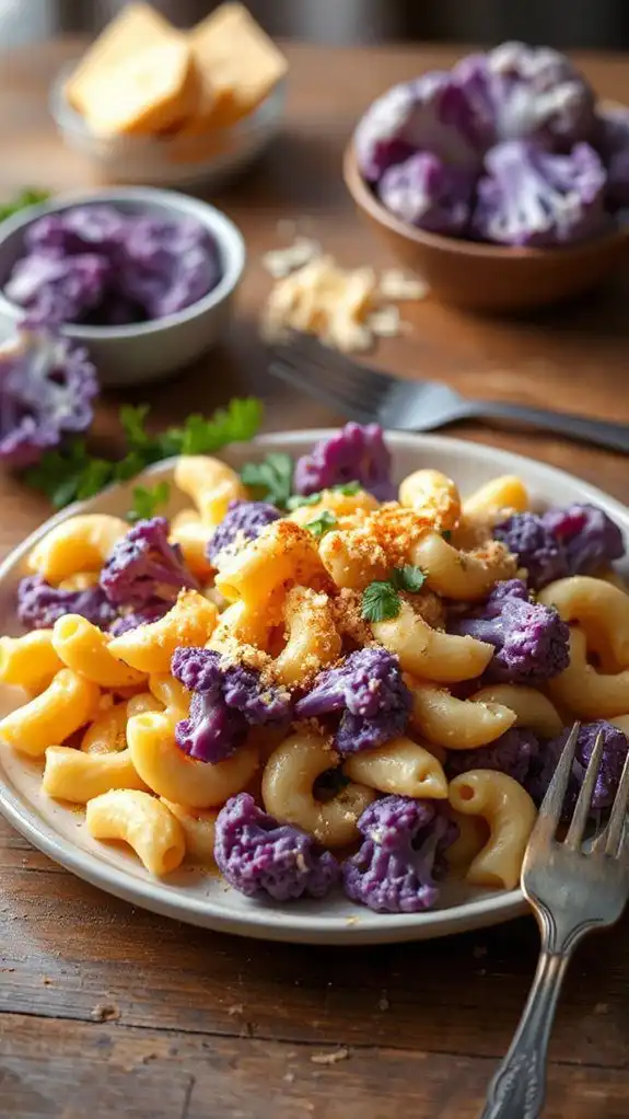 colorful cauliflower cheese dish