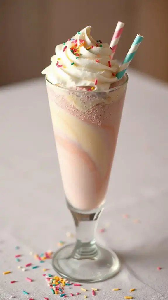 colorful celebration milkshake treat