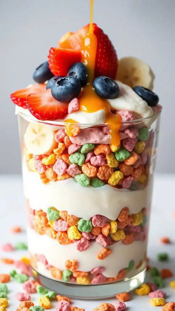 colorful cereal yogurt dish