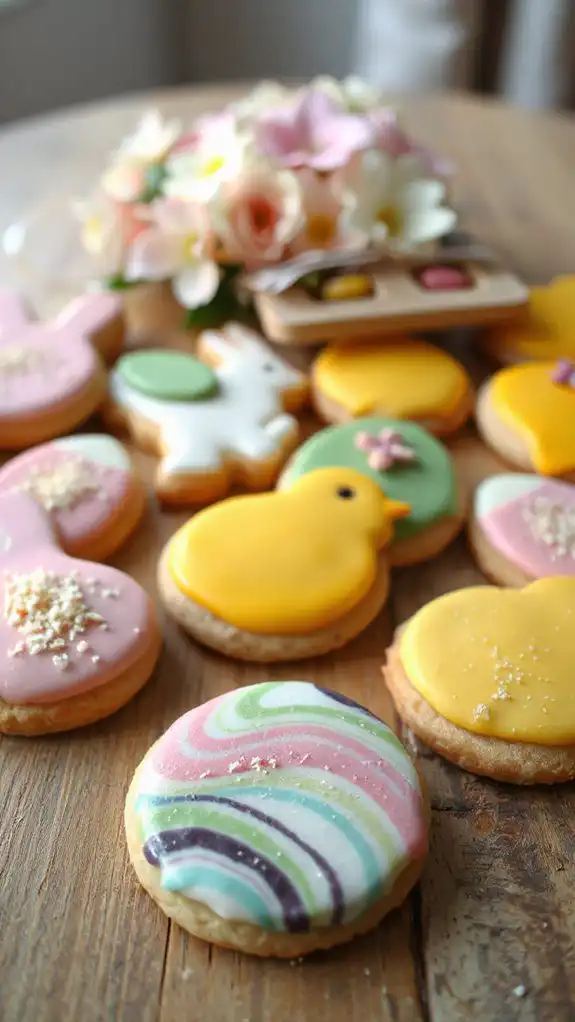 colorful cookies using dyes