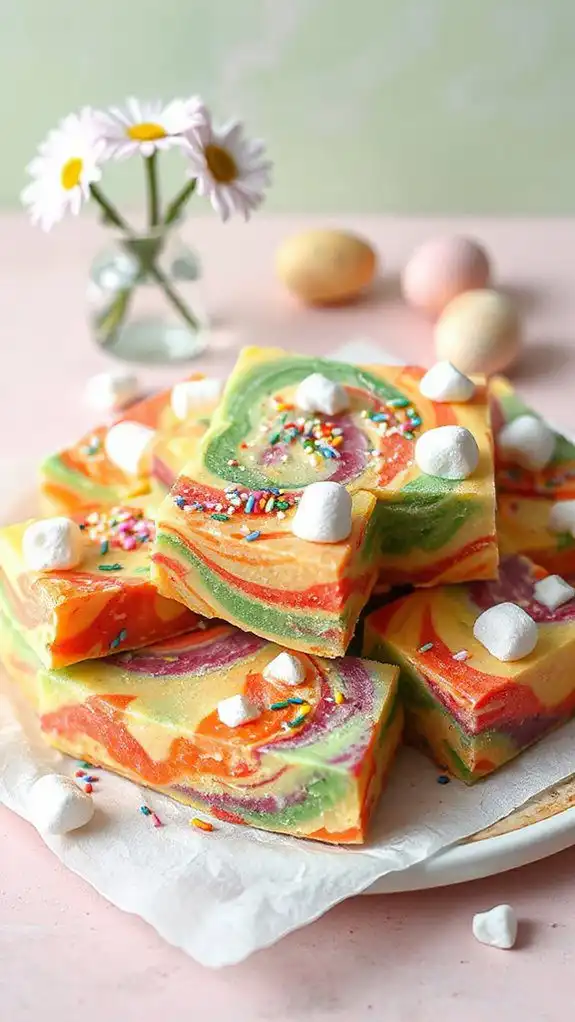 colorful creamy fudge treat