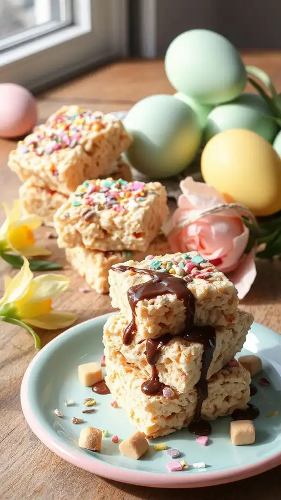 colorful crispy dessert treat