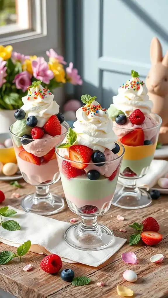 colorful dessert layered cups colorful dessert layered cups
