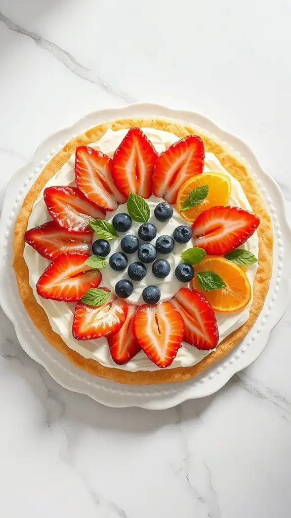 colorful dessert pizza creation colorful dessert pizza creation
