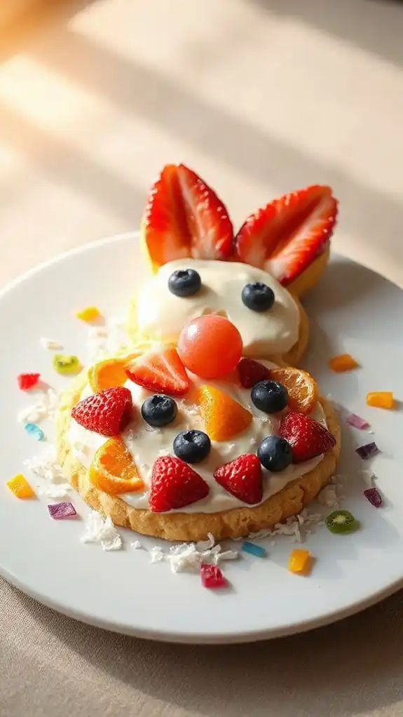 colorful dessert pizza creation colorful dessert pizza creation