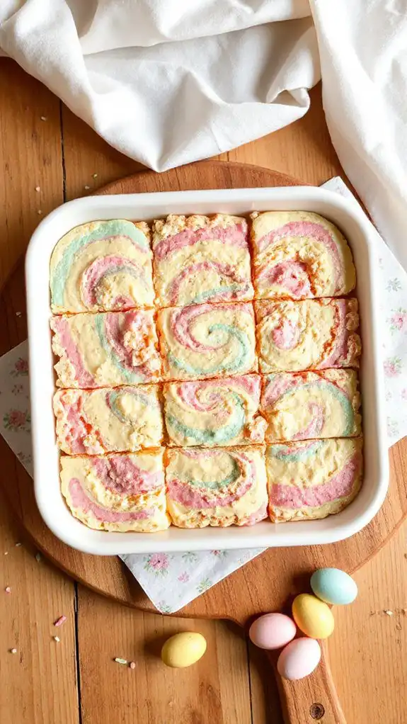 colorful dessert swirls