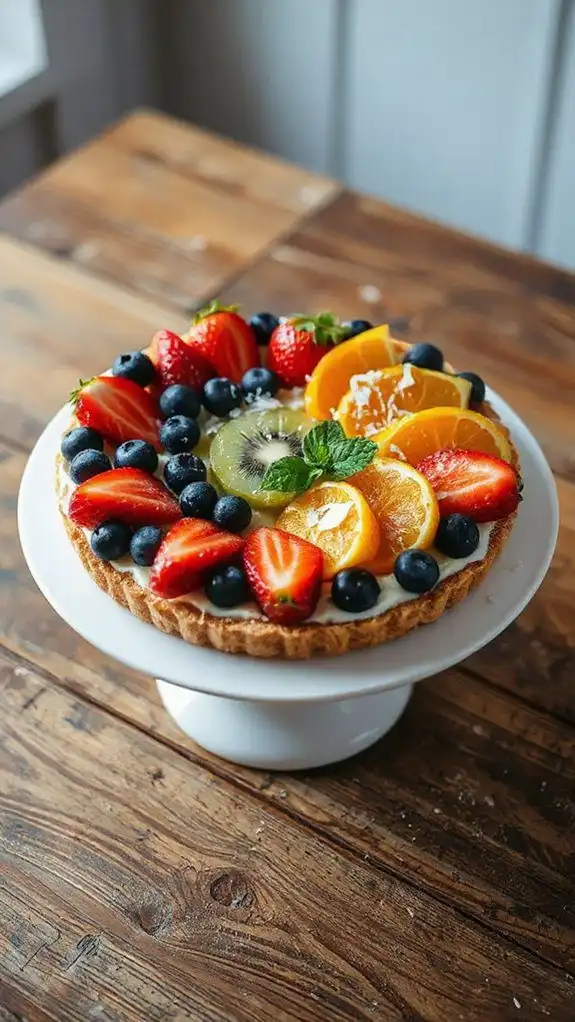 colorful dessert with fruits