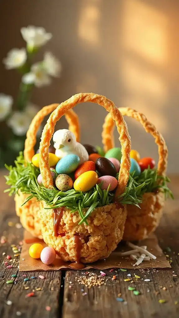 colorful easter treats arrangement