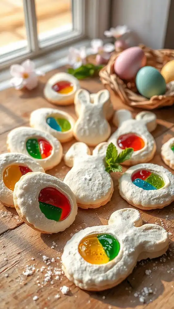 colorful edible stained glass