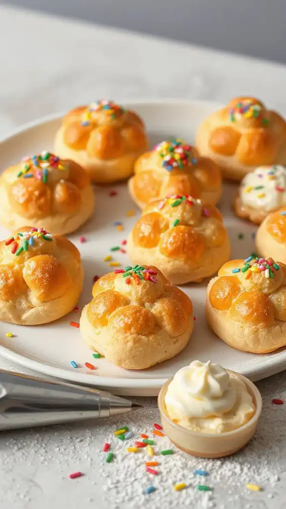 colorful festive dessert puffs colorful festive dessert puffs