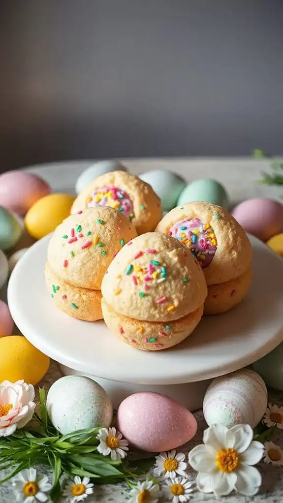 colorful festive egg sandwiches