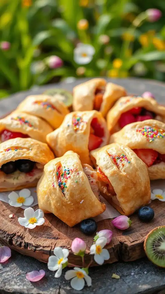 colorful fruit filled pastries