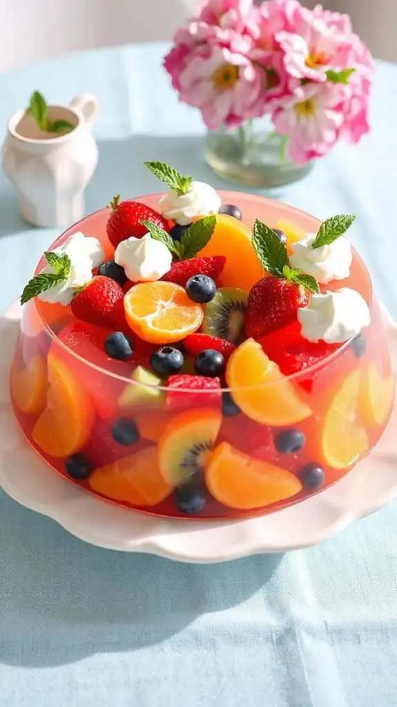 colorful fruit jello salad