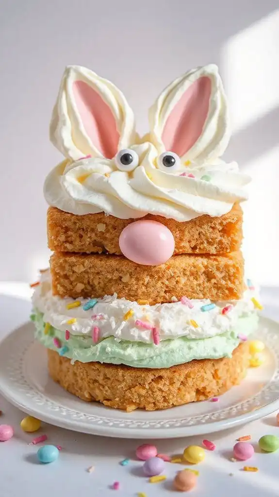 colorful layered dessert cake