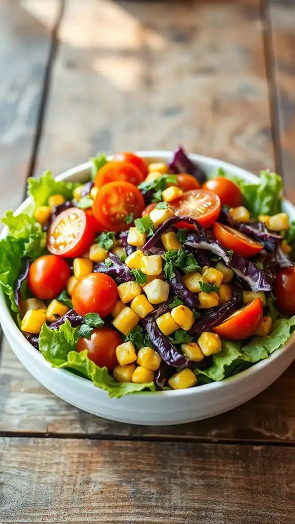colorful mixed vegetable salad