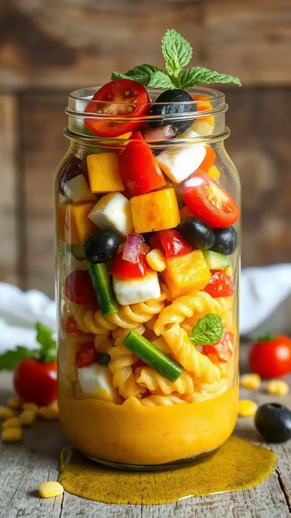 colorful noodle vegetable mix