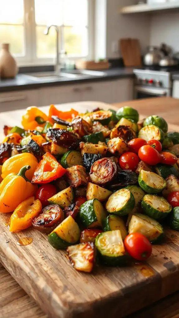 colorful roasted vegetable blend