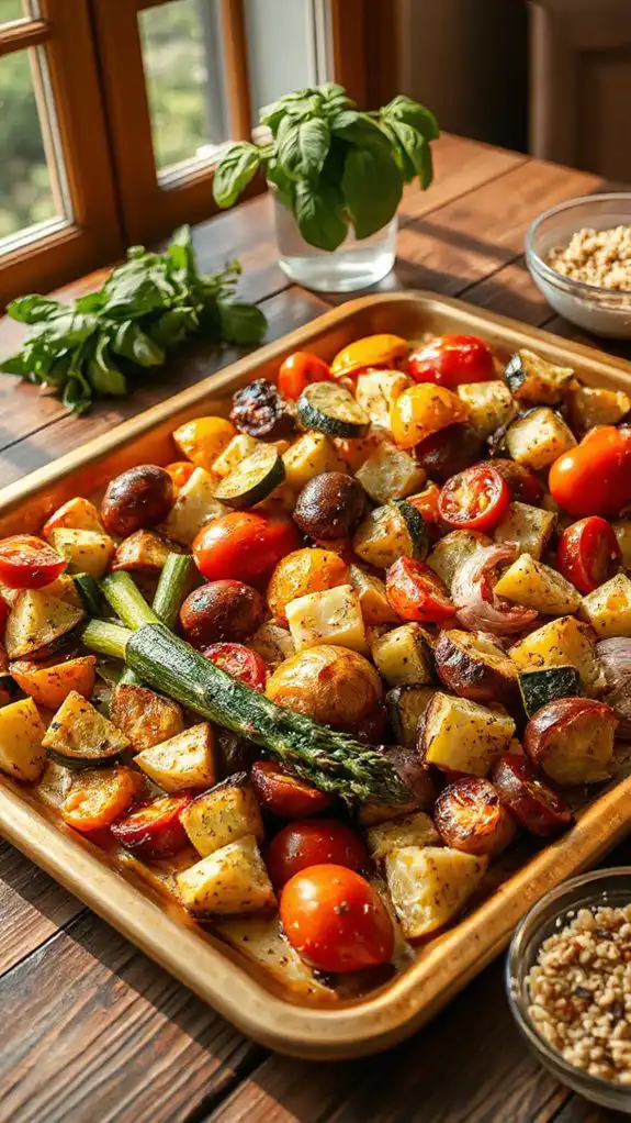 colorful roasted vegetable dish