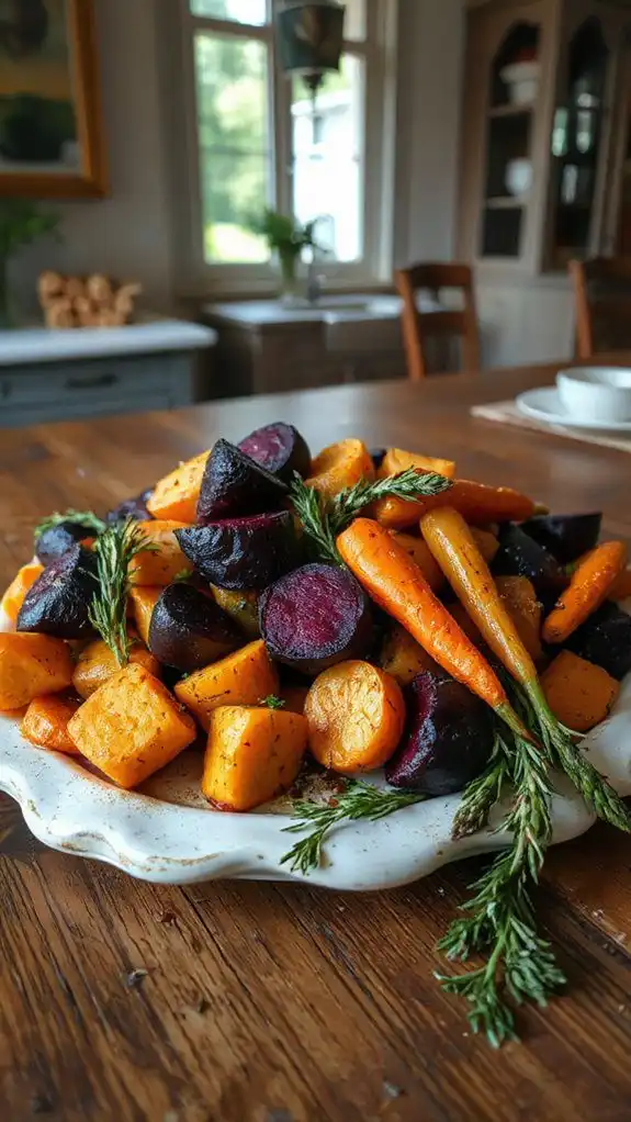 colorful roasted vegetable dish colorful roasted vegetable dish
