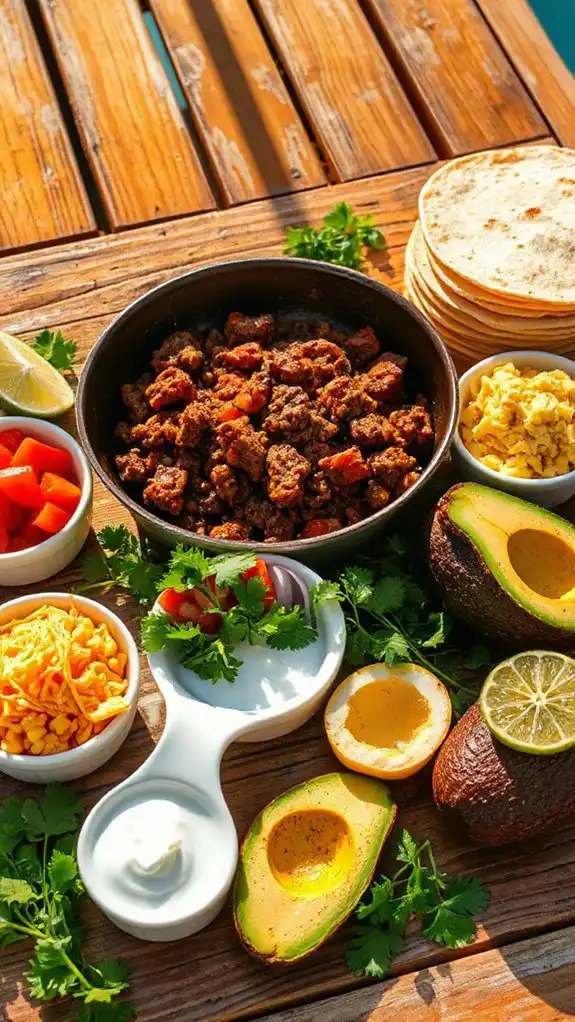 colorful salsa deconstructed tacos