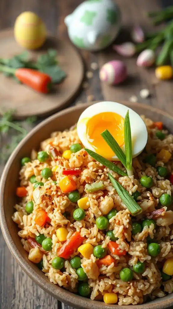 colorful spring vegetable stir fry
