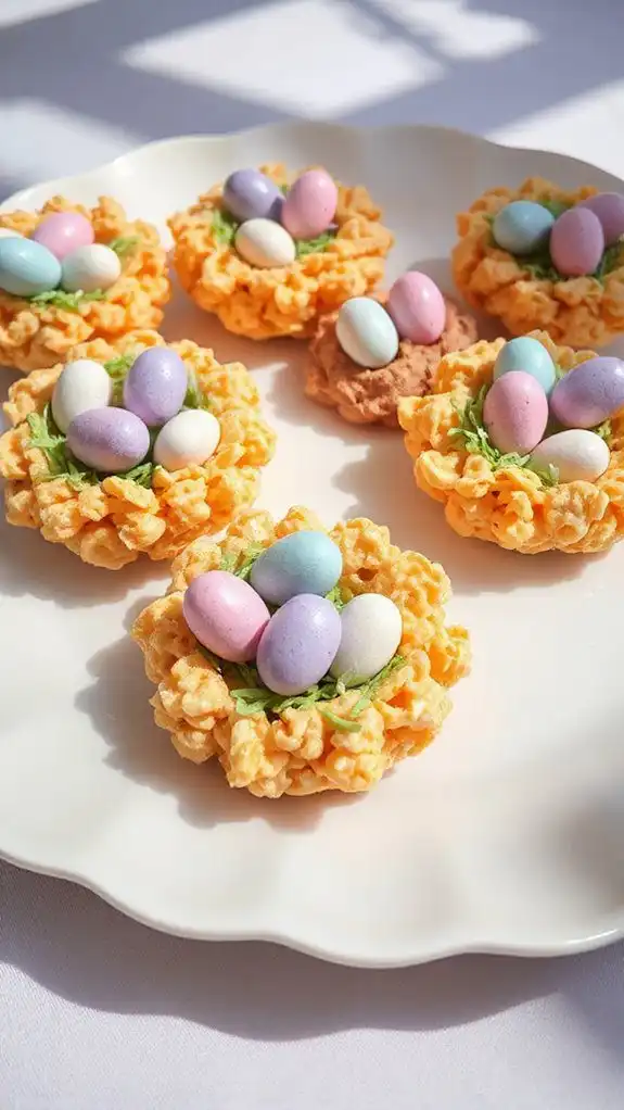 colorful springtime chocolate treats